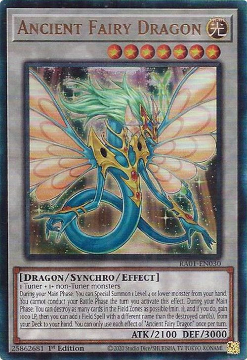 Ancient Fairy Dragon [RA01-EN030] Prismatic Ultimate Rare | Event Horizon Hobbies CA