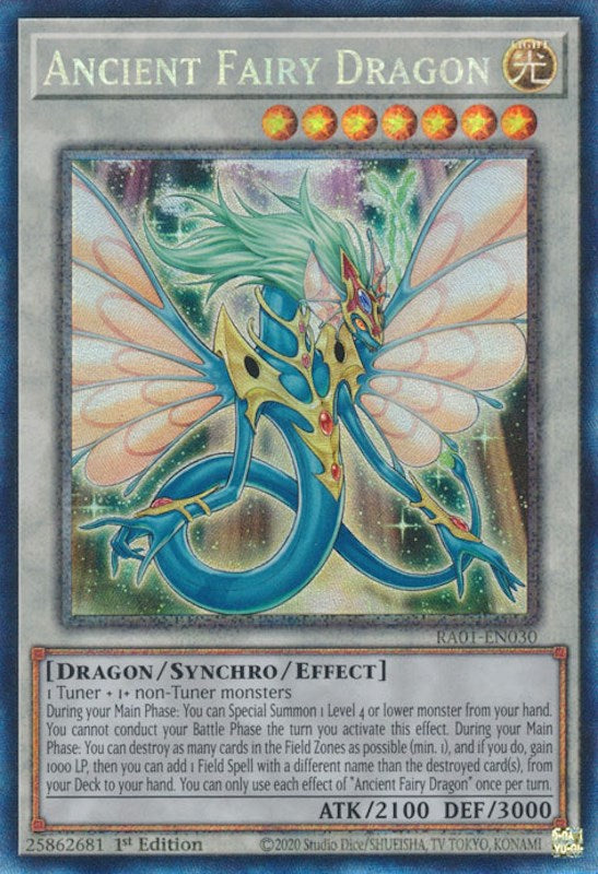 Ancient Fairy Dragon [RA01-EN030] Prismatic Collector's Rare | Event Horizon Hobbies CA
