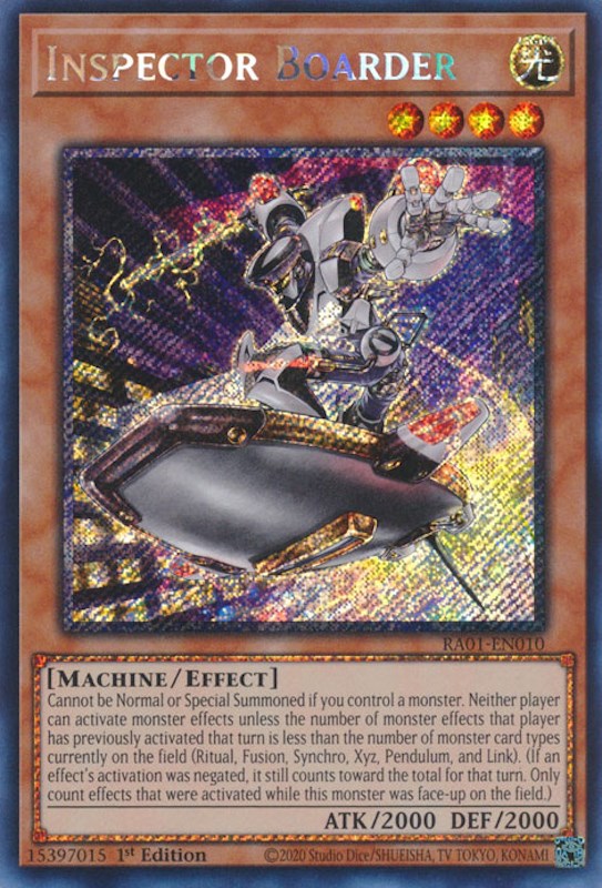 Inspector Boarder [RA01-EN010] Platinum Secret Rare | Event Horizon Hobbies CA