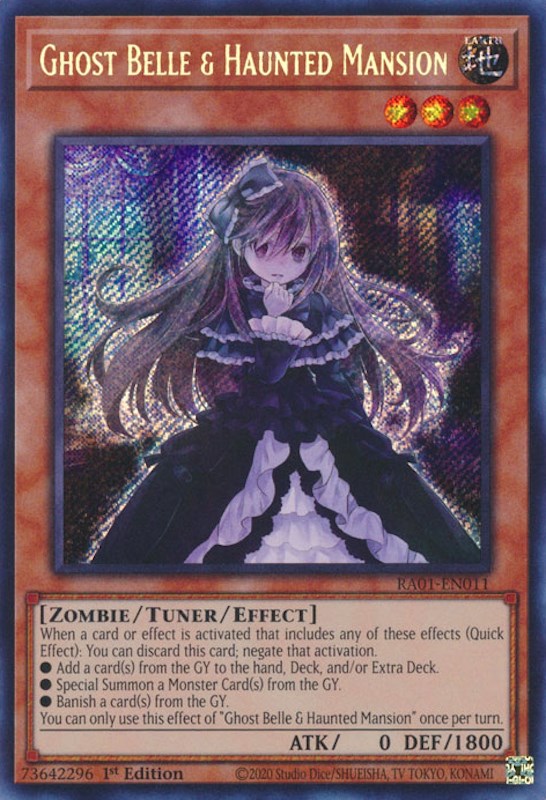 Ghost Belle & Haunted Mansion [RA01-EN011] Secret Rare | Event Horizon Hobbies CA