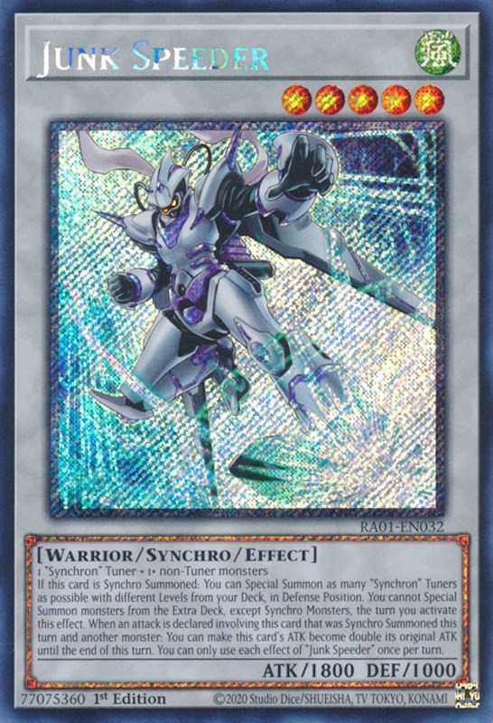 Junk Speeder [RA01-EN032] Platinum Secret Rare | Event Horizon Hobbies CA