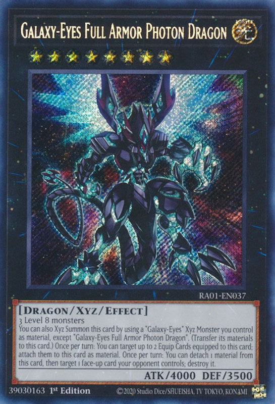 Galaxy-Eyes Full Armor Photon Dragon [RA01-EN037] Secret Rare | Event Horizon Hobbies CA