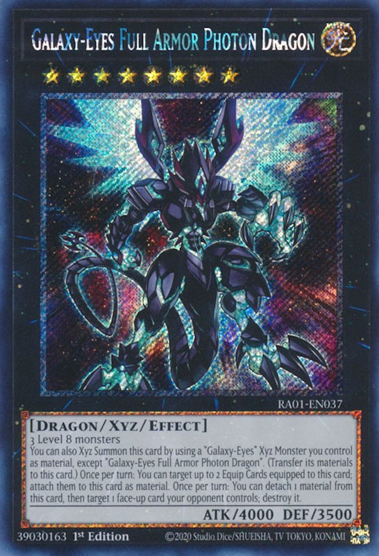 Galaxy-Eyes Full Armor Photon Dragon [RA01-EN037] Platinum Secret Rare | Event Horizon Hobbies CA