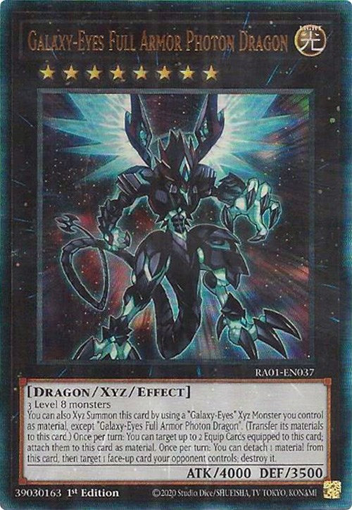 Galaxy-Eyes Full Armor Photon Dragon [RA01-EN037] Prismatic Ultimate Rare | Event Horizon Hobbies CA