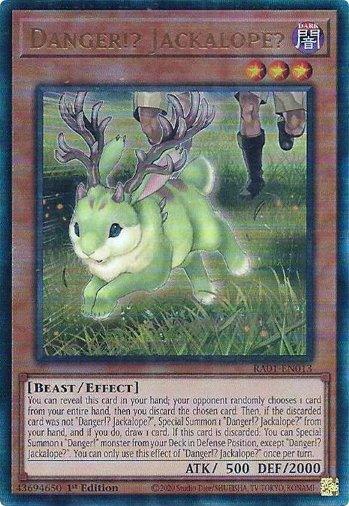 Danger!? Jackalope? [RA01-EN013] Prismatic Ultimate Rare | Event Horizon Hobbies CA