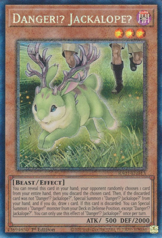 Danger!? Jackalope? [RA01-EN013] Prismatic Collector's Rare | Event Horizon Hobbies CA