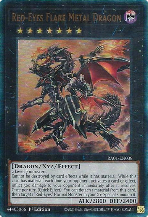 Red-Eyes Flare Metal Dragon [RA01-EN038] Prismatic Ultimate Rare | Event Horizon Hobbies CA