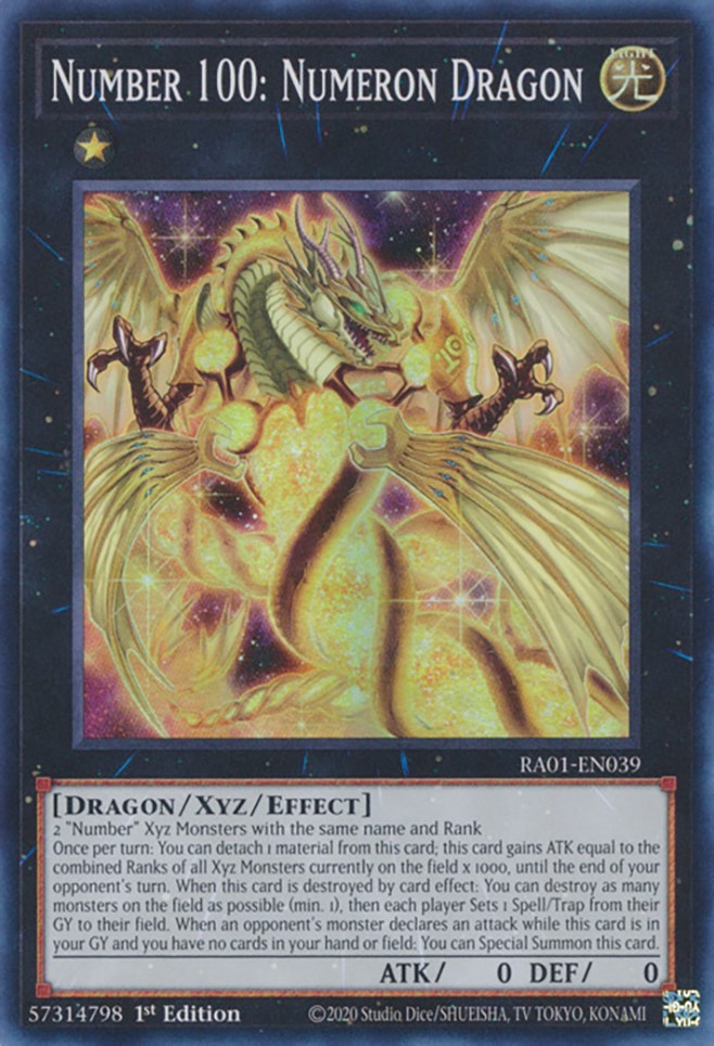 Number 100: Numeron Dragon [RA01-EN039] Super Rare | Event Horizon Hobbies CA