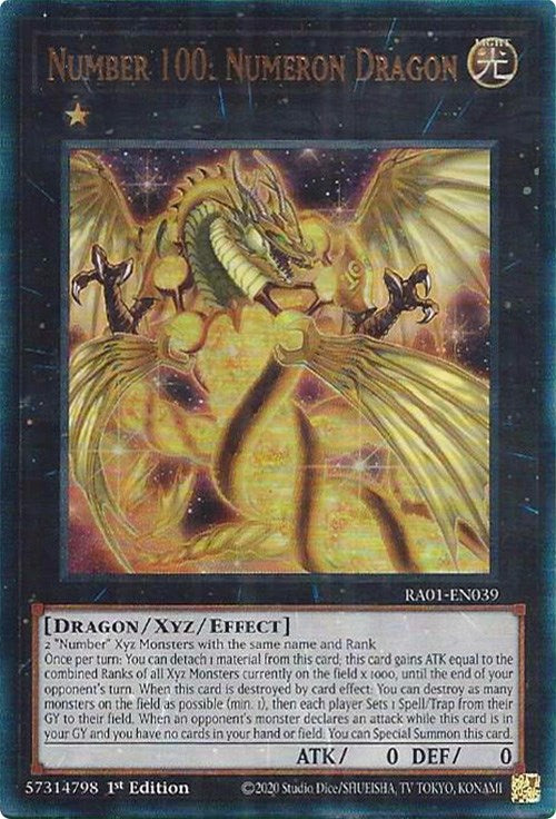 Number 100: Numeron Dragon [RA01-EN039] Prismatic Ultimate Rare | Event Horizon Hobbies CA