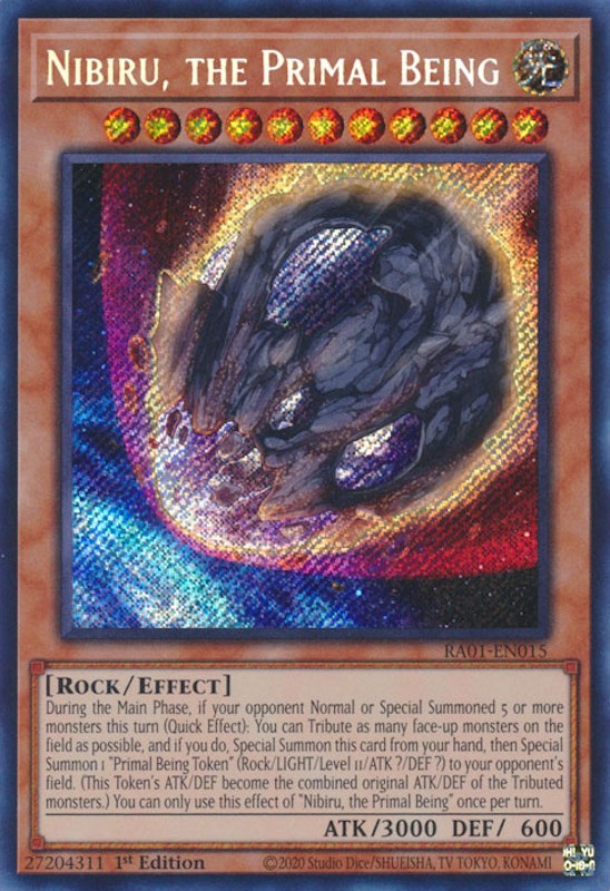 Nibiru, the Primal Being [RA01-EN015] Secret Rare | Event Horizon Hobbies CA