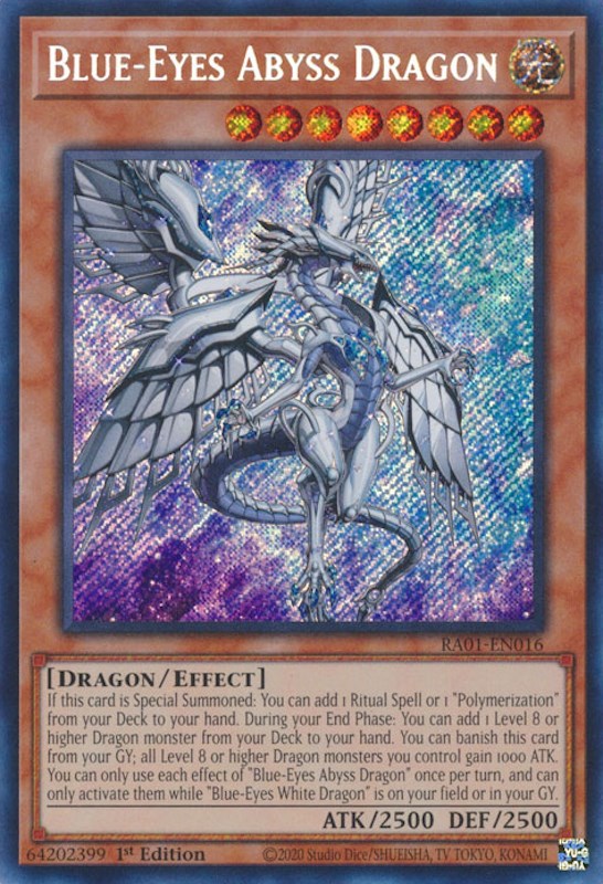 Blue-Eyes Abyss Dragon [RA01-EN016] Secret Rare | Event Horizon Hobbies CA