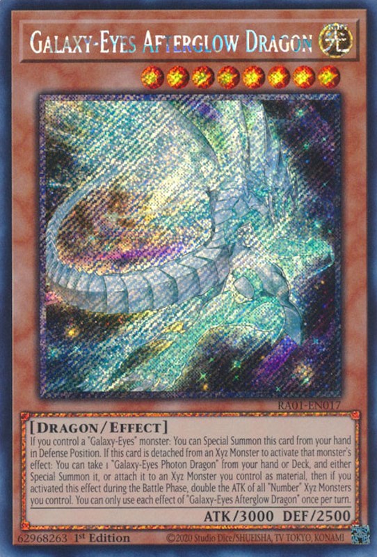 Galaxy-Eyes Afterglow Dragon [RA01-EN017] Platinum Secret Rare | Event Horizon Hobbies CA