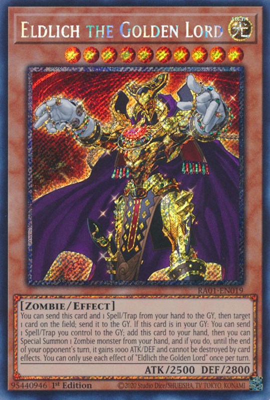 Eldlich the Golden Lord [RA01-EN019] Platinum Secret Rare | Event Horizon Hobbies CA