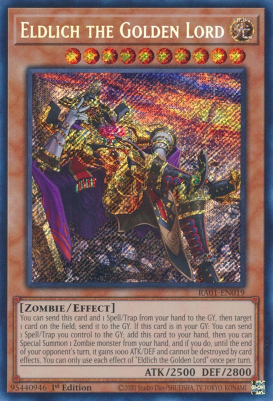 Eldlich the Golden Lord (Alternate Art) [RA01-EN019] Secret Rare | Event Horizon Hobbies CA