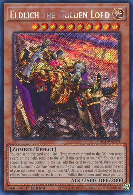 Eldlich the Golden Lord (Alternate Art) [RA01-EN019] Platinum Secret Rare | Event Horizon Hobbies CA