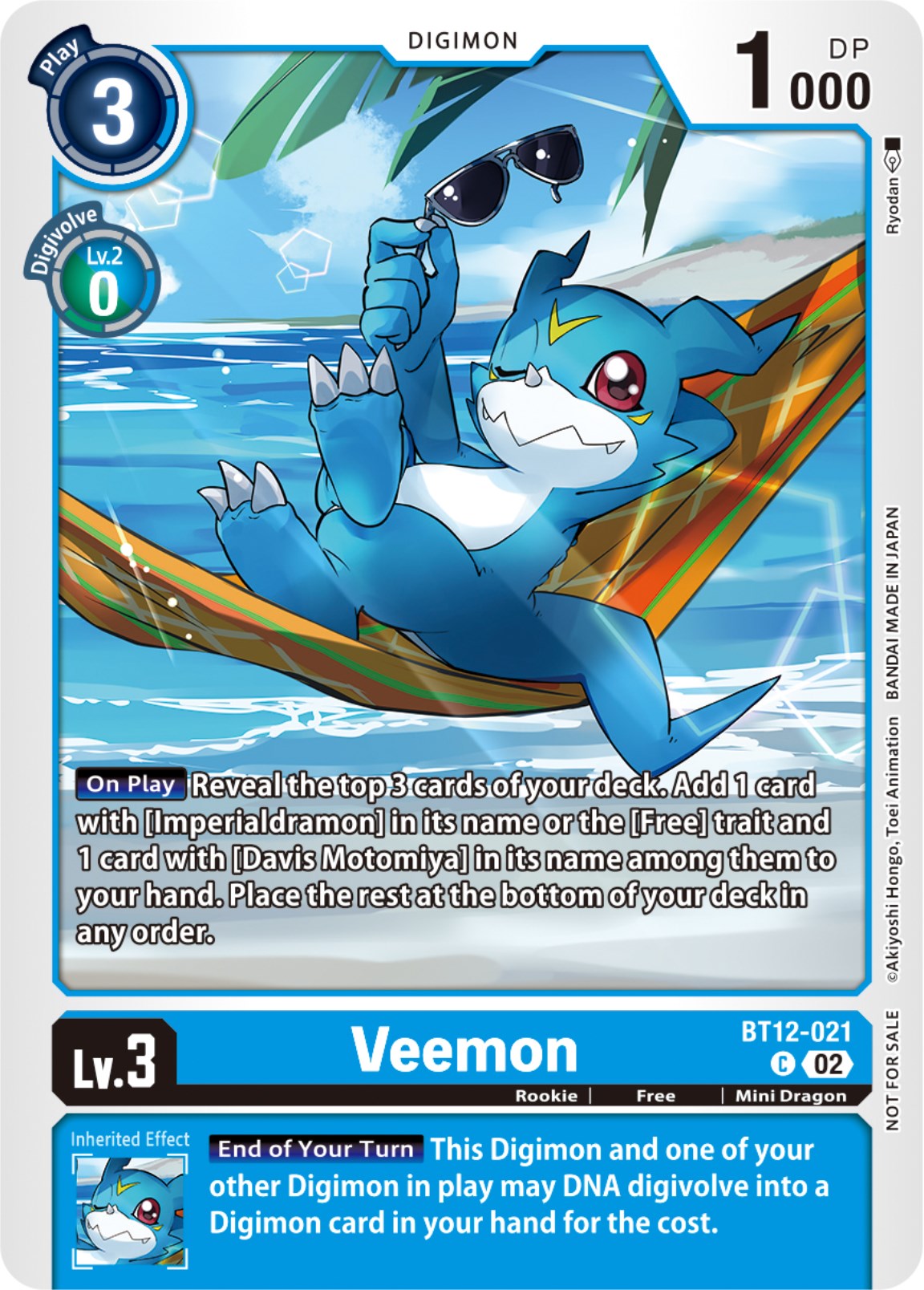 Veemon [BT12-021] (NYCC 2023 Demo Deck) [Across Time] | Event Horizon Hobbies CA