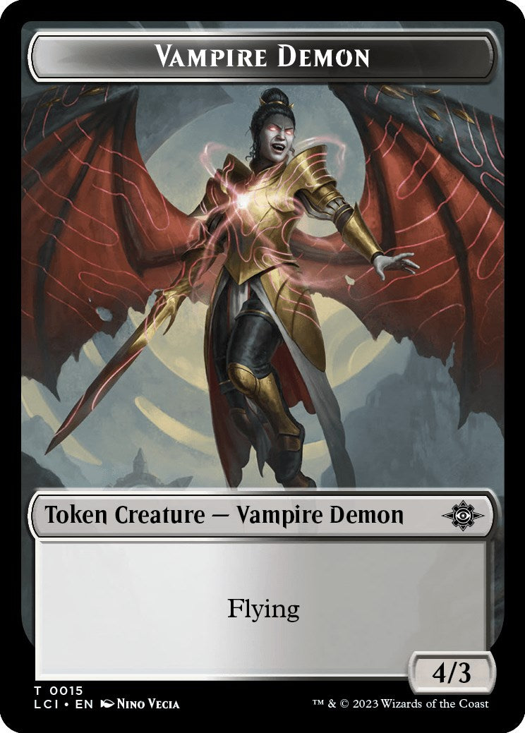 Vampire // Vampire Demon Double-Sided Token [The Lost Caverns of Ixalan Tokens] | Event Horizon Hobbies CA