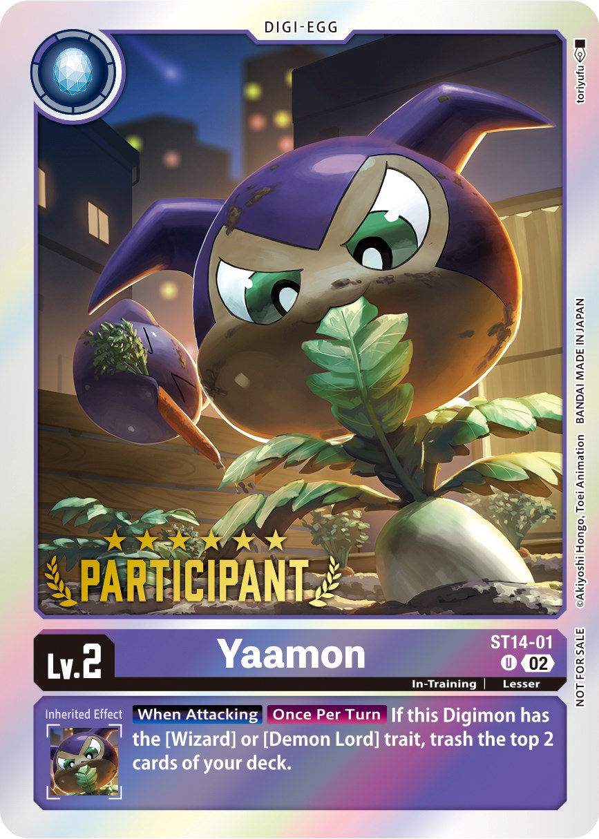 Yaamon [ST14-01] (Digimon 3-On-3 November 2023 Participation) [Starter Deck: Beelzemon Advanced Deck Set] | Event Horizon Hobbies CA