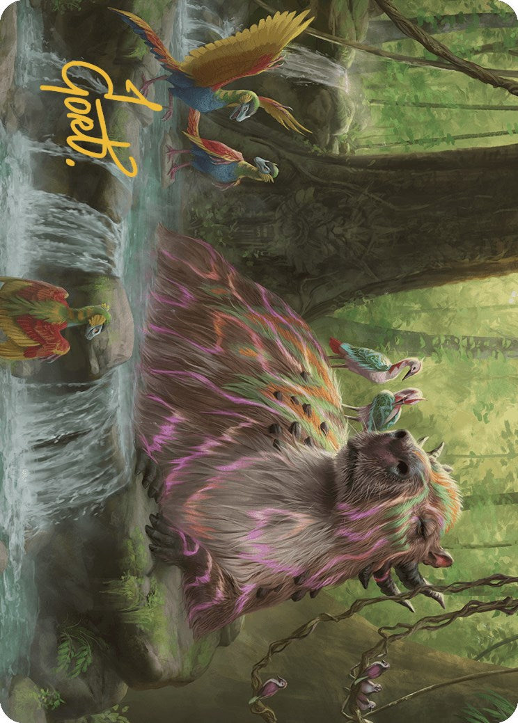 Basking Capybara Art Card (Gold-Stamped Signature) [The Lost Caverns of Ixalan Art Series] | Event Horizon Hobbies CA