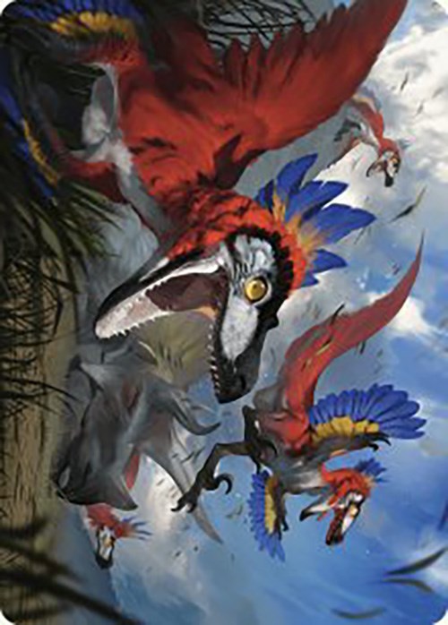 Wrathful Raptors Art Card [The Lost Caverns of Ixalan Art Series] | Event Horizon Hobbies CA