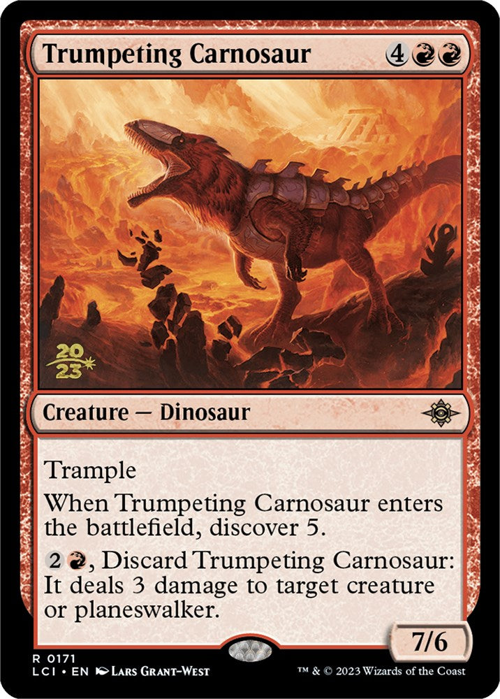 Trumpeting Carnosaur [The Lost Caverns of Ixalan Prerelease Cards] | Event Horizon Hobbies CA