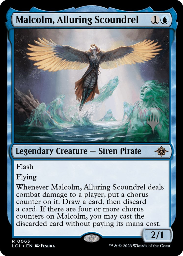 Malcolm, Alluring Scoundrel (Promo Pack) [The Lost Caverns of Ixalan Promos] | Event Horizon Hobbies CA