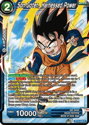 Son Goten, Harnessed Power (BT16-029) [Realm of the Gods] | Event Horizon Hobbies CA