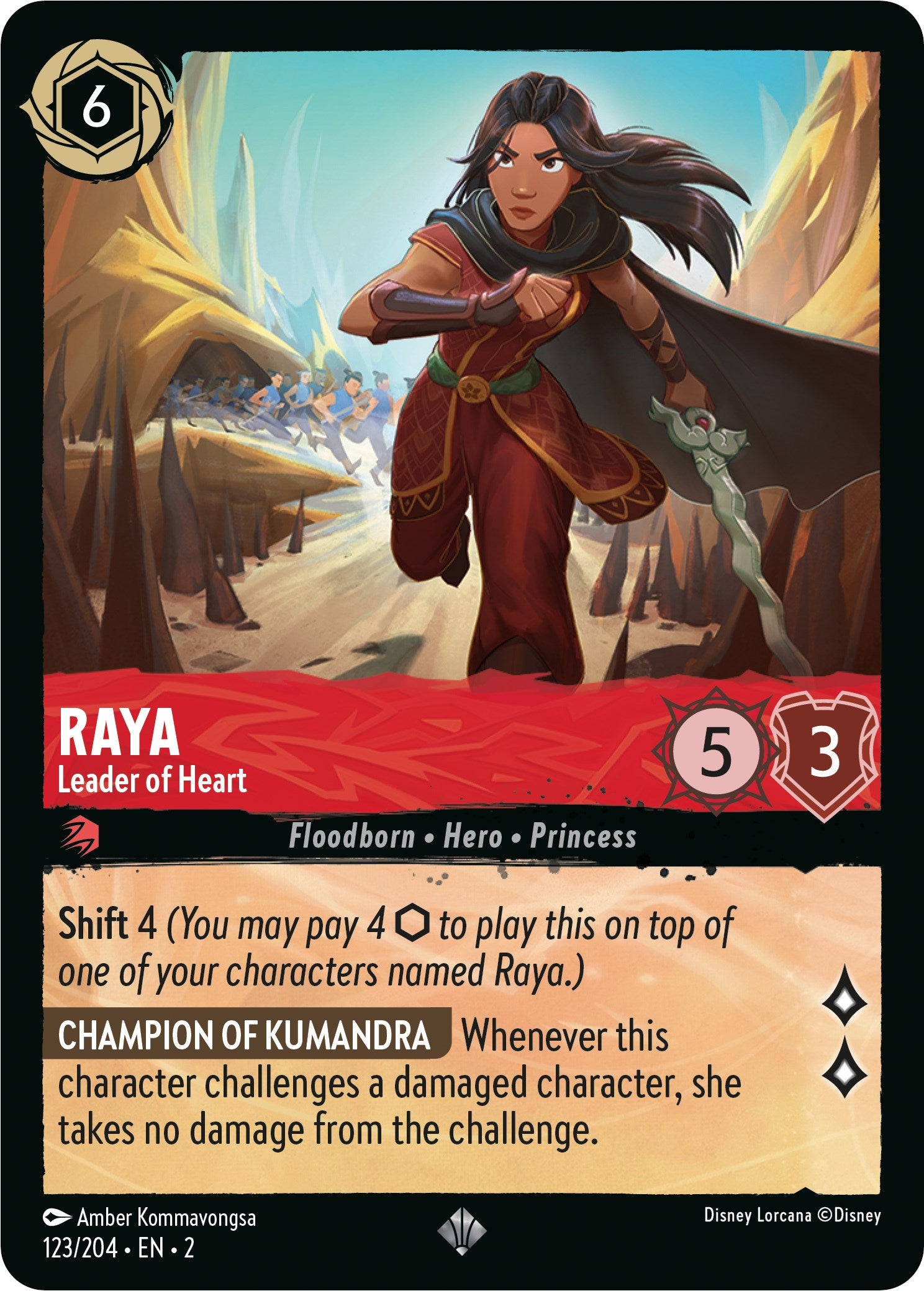 Raya - Leader of Heart (123/204) [Rise of the Floodborn] | Event Horizon Hobbies CA