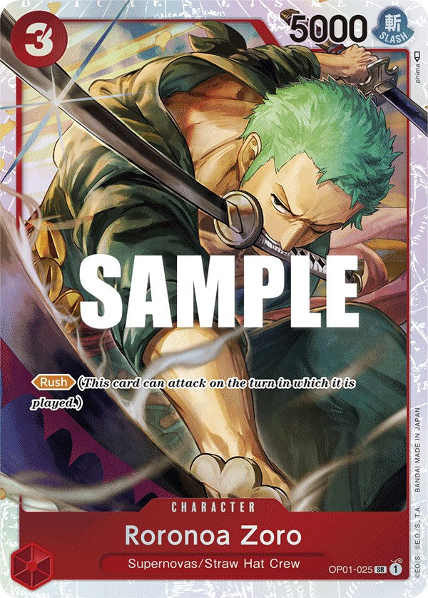 Roronoa Zoro (OP01-025) (Ultra Deck: The Three Captains) [One Piece Promotion Cards] | Event Horizon Hobbies CA