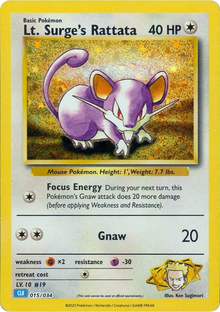 Lt. Surge's Rattata [Trading Card Game Classic] | Event Horizon Hobbies CA