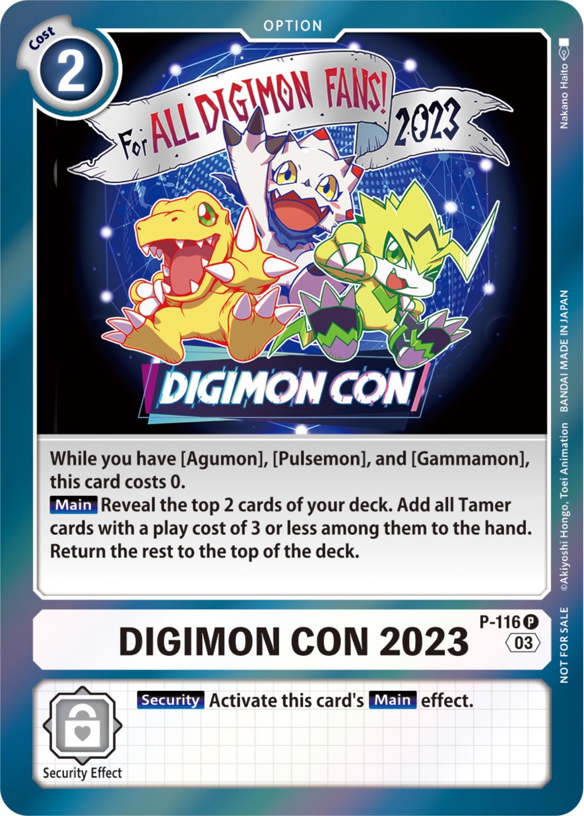 Digimon Con 2023 [P-116] (Official Tournament Pack Vol.11) [Promotional Cards] | Event Horizon Hobbies CA