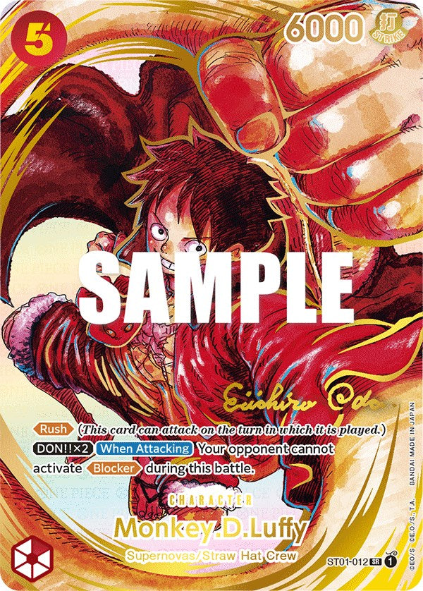 Monkey.D.Luffy (Alternate Art) (Gold-Stamped Signature) [Starter Deck: Straw Hat Crew] | Event Horizon Hobbies CA