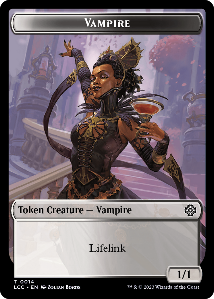 Vampire (0014) // Vampire Demon Double-Sided Token [The Lost Caverns of Ixalan Commander Tokens] | Event Horizon Hobbies CA