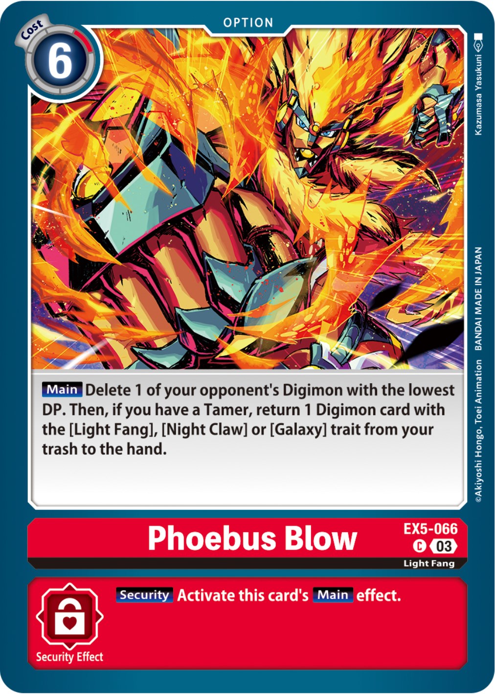 Phoebus Blow [EX5-066] [Animal Colosseum] | Event Horizon Hobbies CA