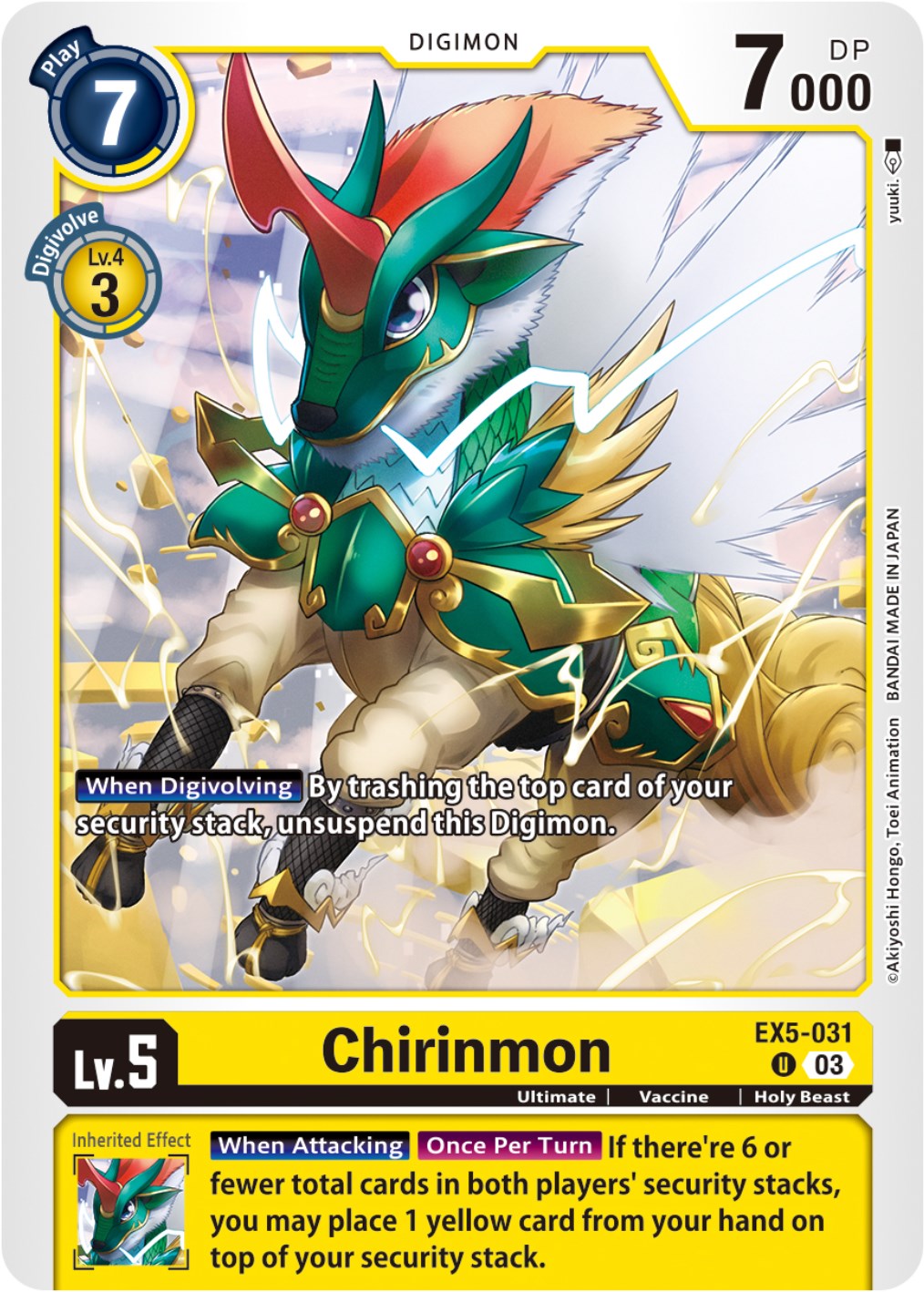 Chirinmon [EX5-031] [Animal Colosseum] | Event Horizon Hobbies CA