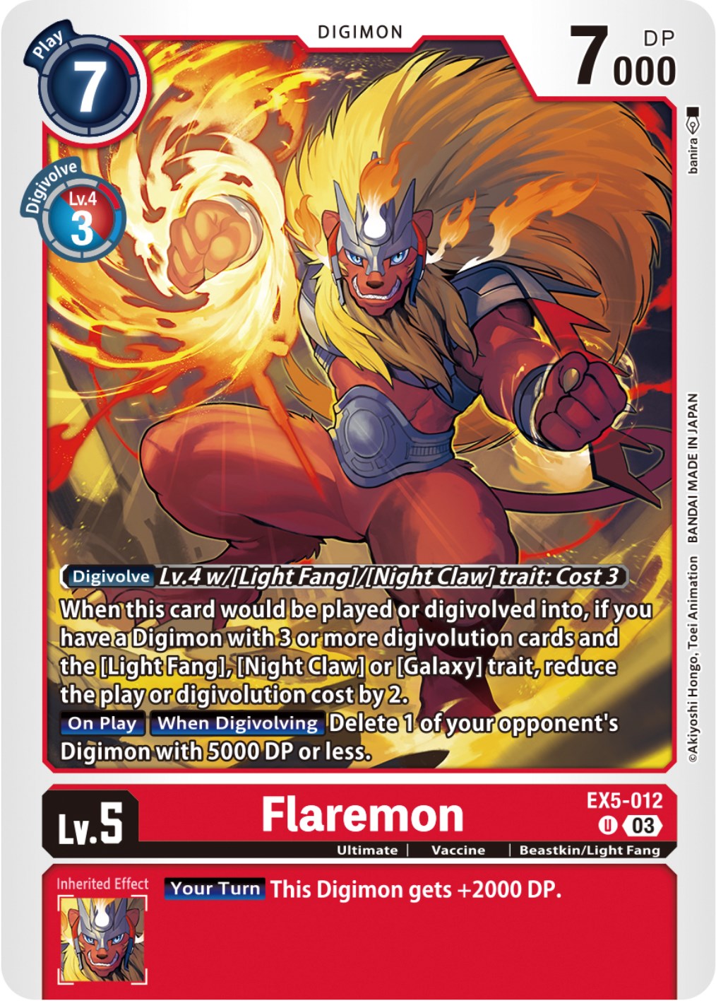 Flaremon [EX5-012] [Animal Colosseum] | Event Horizon Hobbies CA