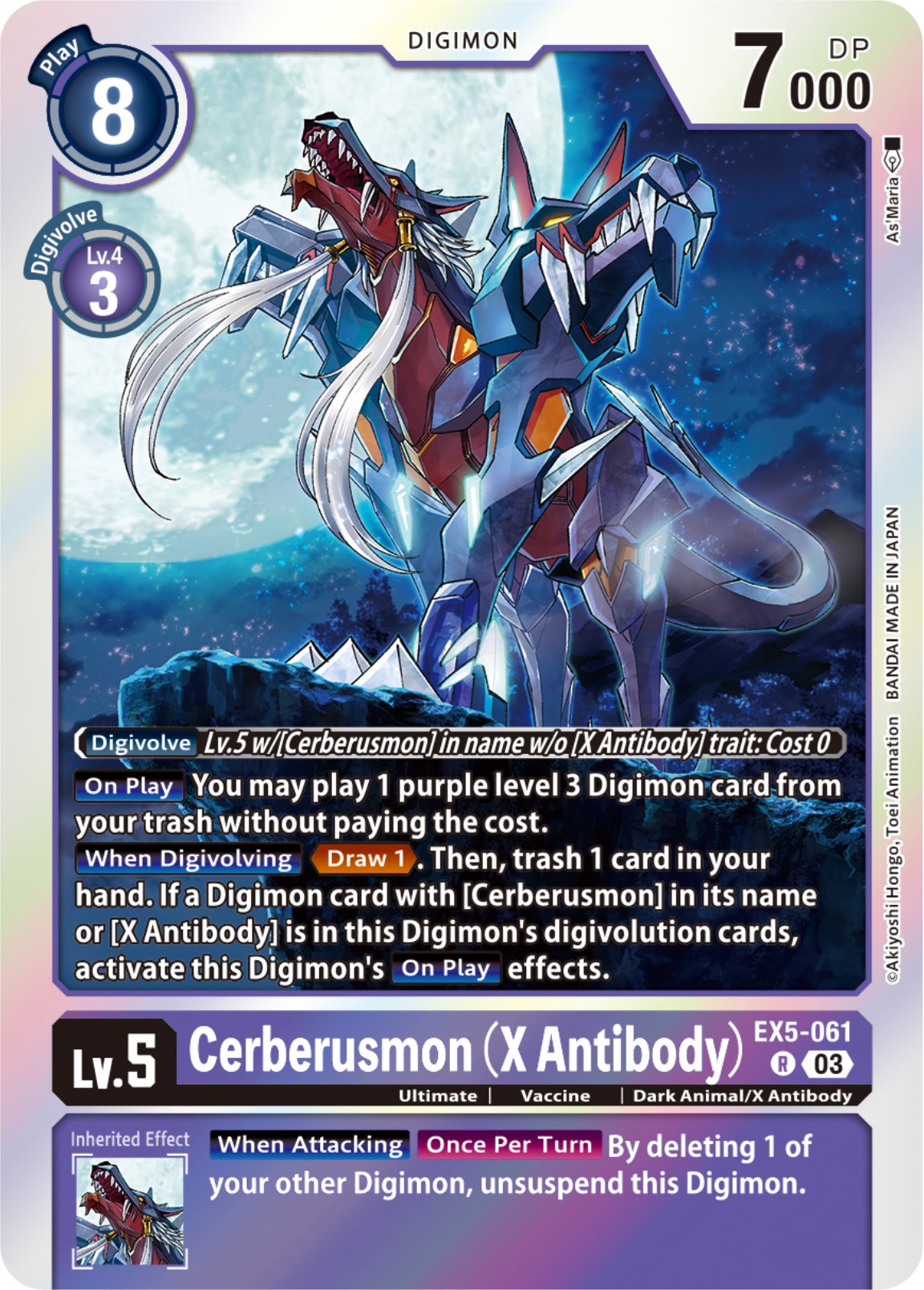 Cerberusmon (X Antibody) [EX5-061] [Animal Colosseum] | Event Horizon Hobbies CA