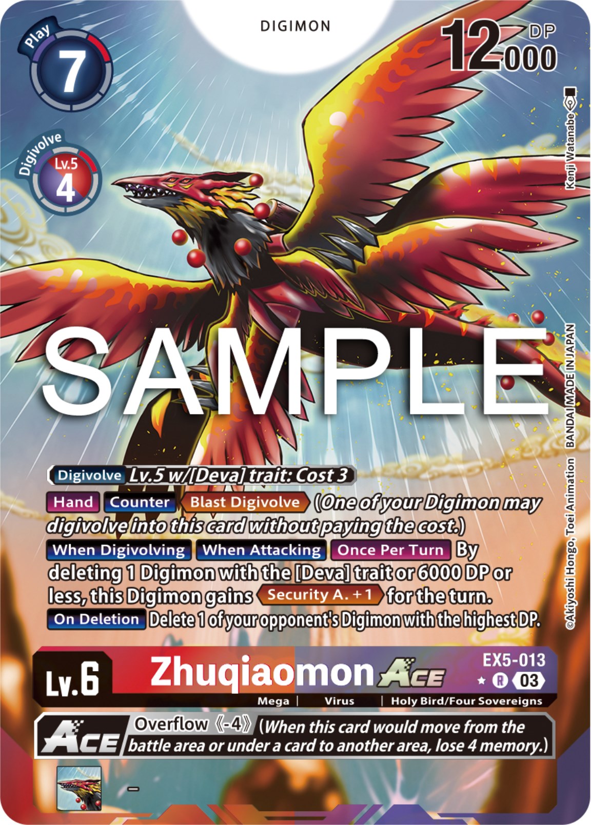 Zhuqiaomon Ace [EX5-013] (Alternate Art) [Animal Colosseum] | Event Horizon Hobbies CA