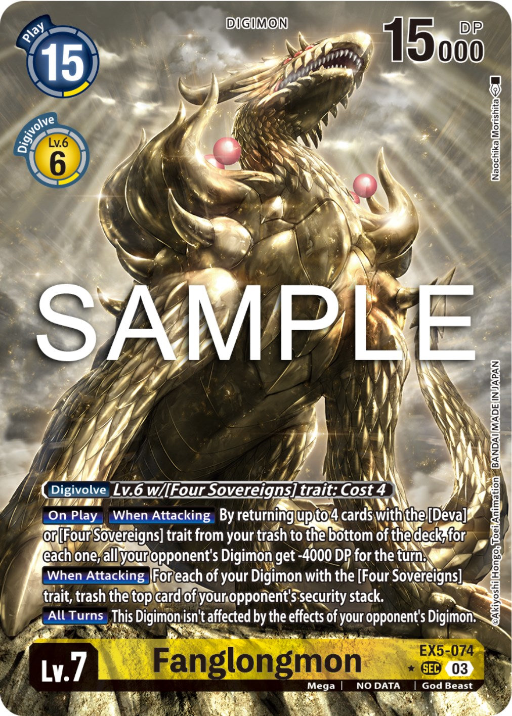 Fanglongmon [EX5-074] (Alternate Art) [Animal Colosseum] | Event Horizon Hobbies CA