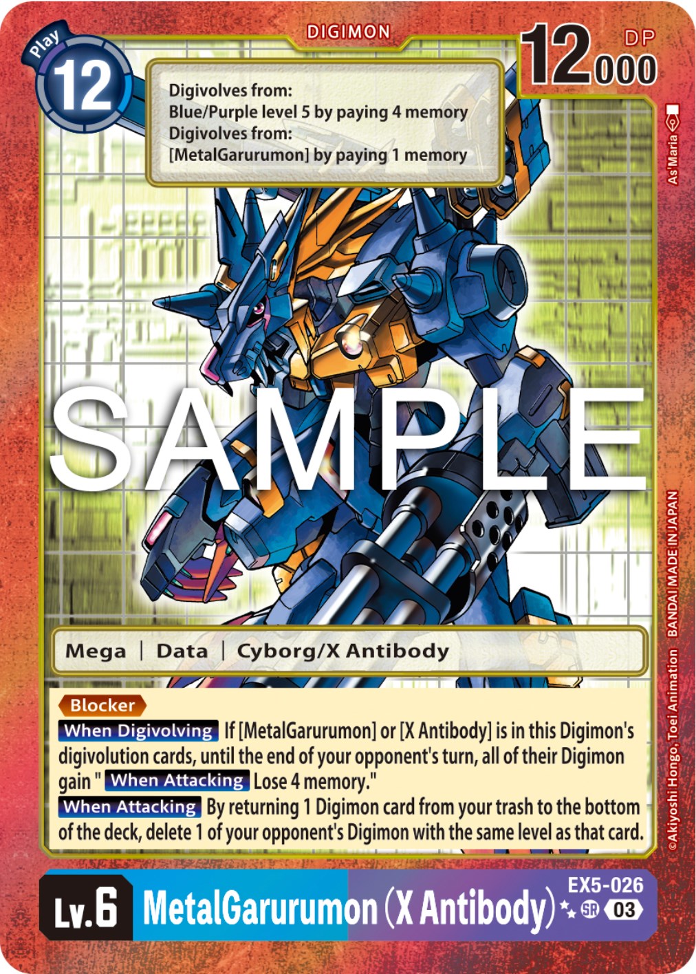 MetalGarurumon (X Antibody) [EX5-026] (2 Star Alternate Art) [Animal Colosseum] | Event Horizon Hobbies CA