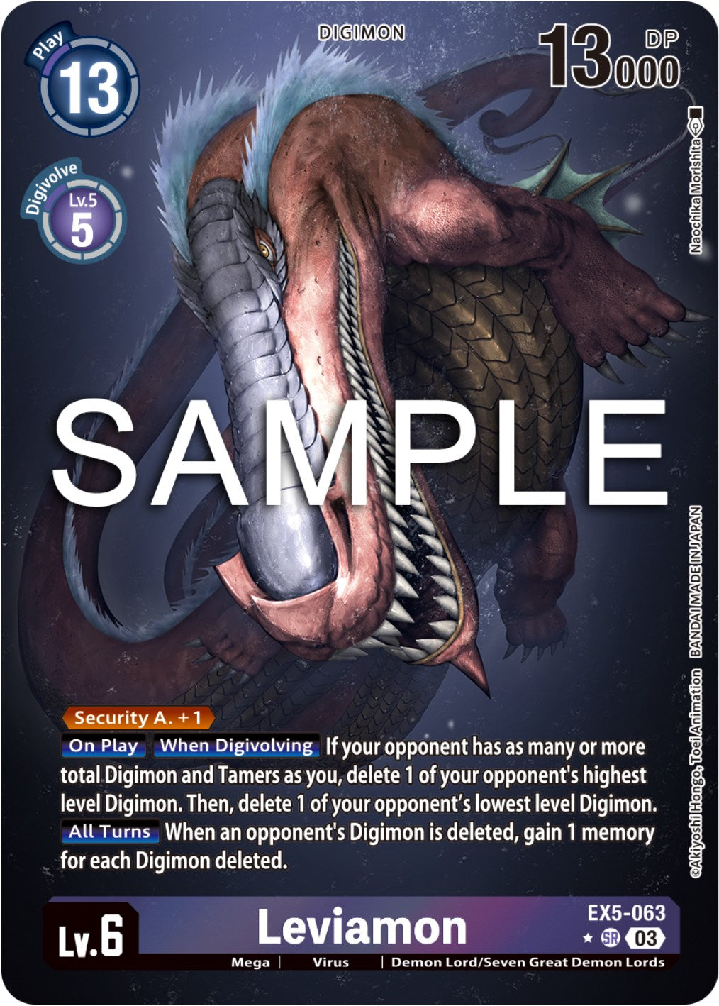 Leviamon [EX5-063] (Alternate Art) [Animal Colosseum] | Event Horizon Hobbies CA