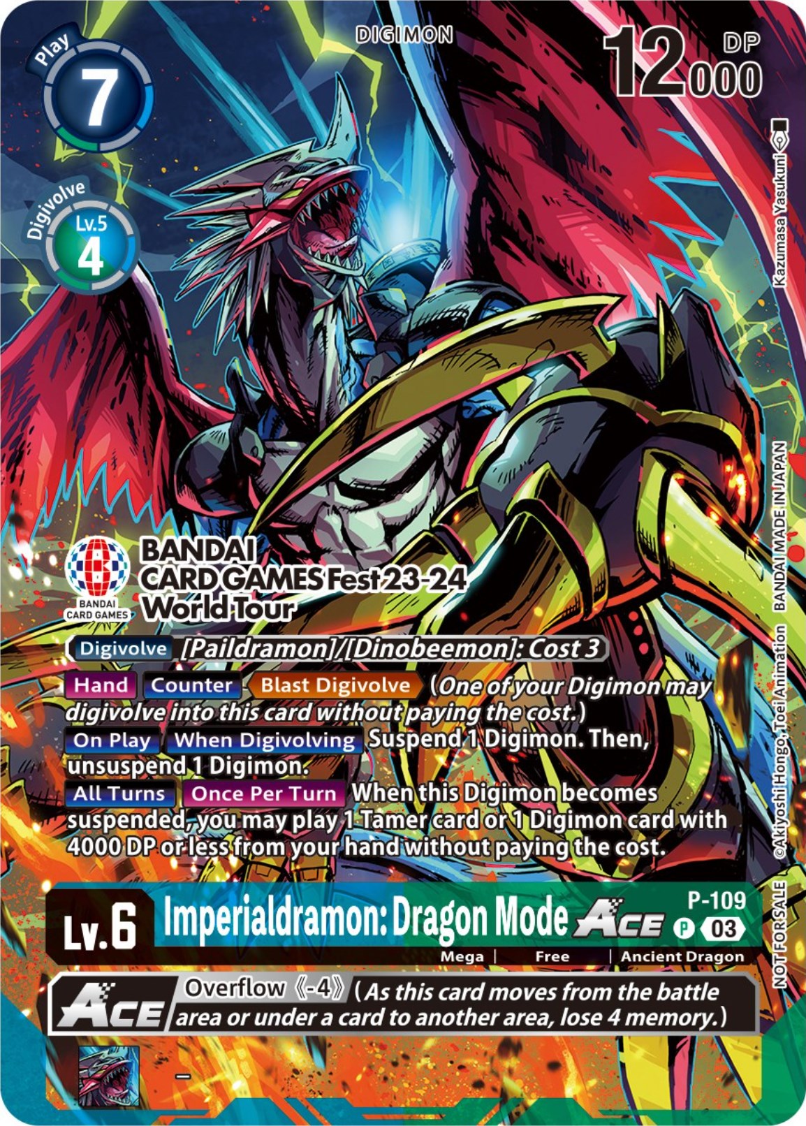 Imperialdramon: Dragon Mode Ace [P-109] (BANDAI Card Games Fest 23-24 World Tour) [Promotional Cards] | Event Horizon Hobbies CA