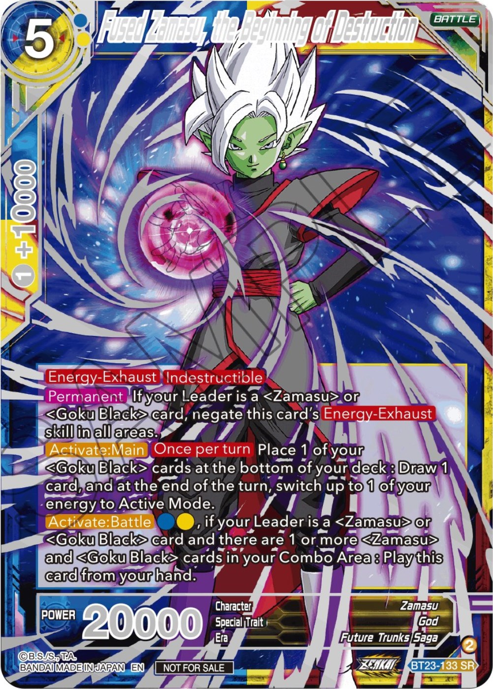 Fused Zamasu, the Beginning of Destruction (Championship 2023 Reward Alternate Art Card Set) (Holo) (BT23-133) [Tournament Promotion Cards] | Event Horizon Hobbies CA