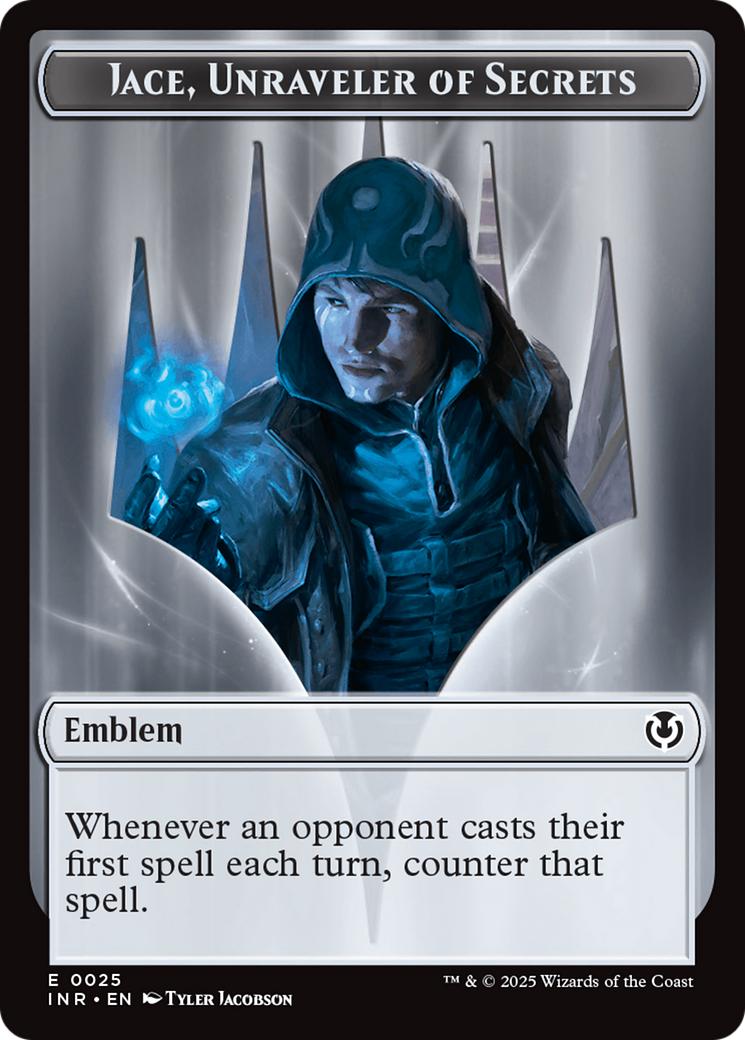 Human Wizard // Emblem - Jace, Unraveler of Secrets Double-Sided Token [Innistrad Remastered Tokens] | Event Horizon Hobbies CA