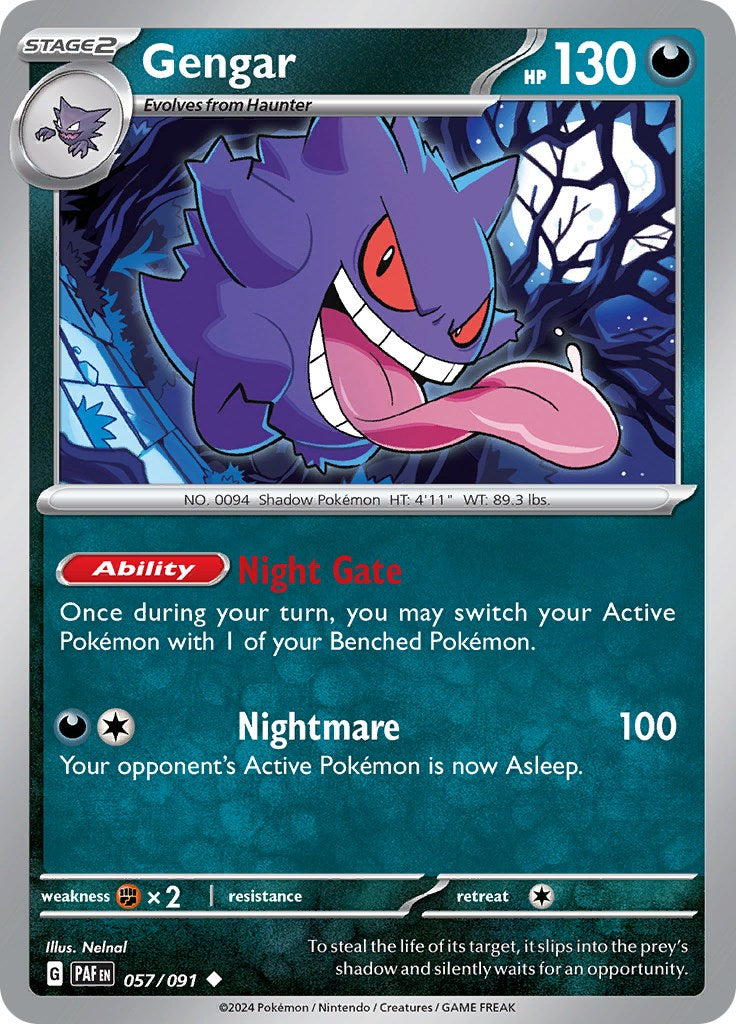 Gengar (057/091) [Scarlet & Violet: Paldean Fates] | Event Horizon Hobbies CA