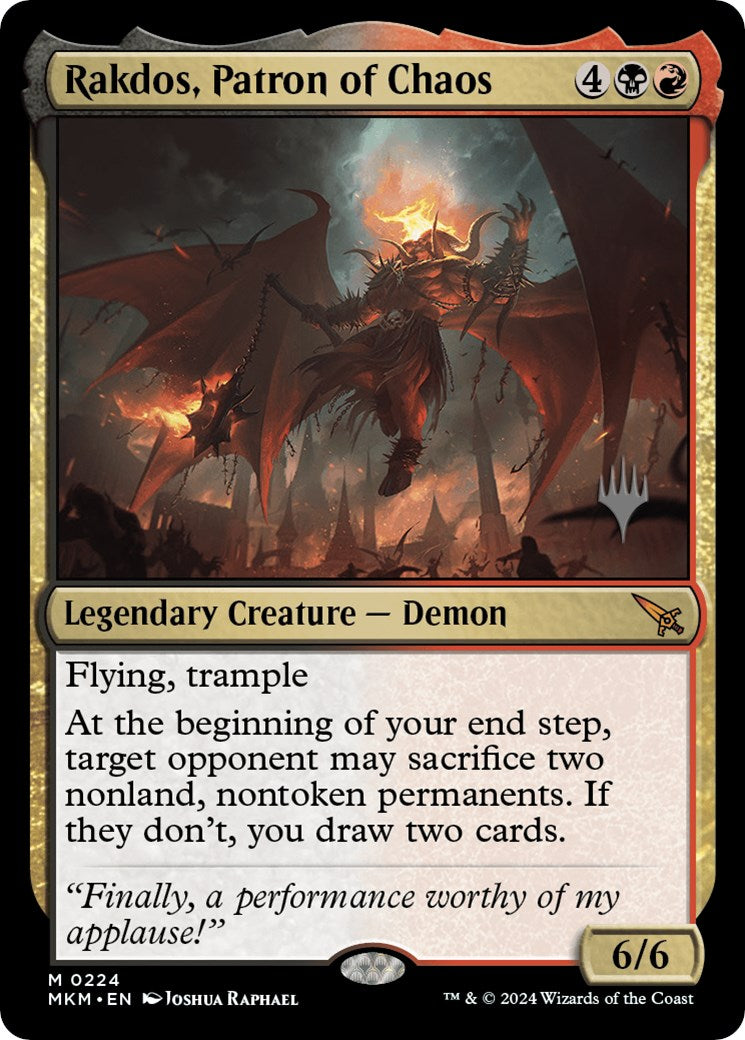 Rakdos, Patron of Chaos (Promo Pack) [Murders at Karlov Manor Promos] | Event Horizon Hobbies CA