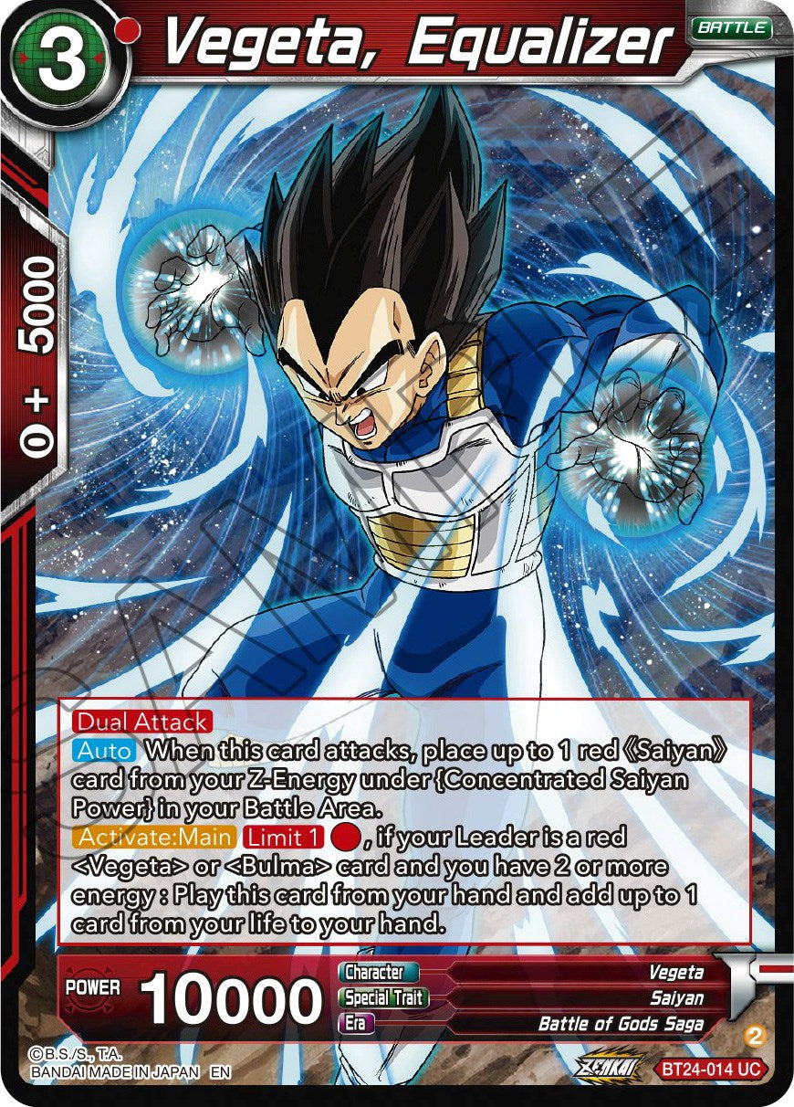 Vegeta, Equalizer (BT24-014) [Beyond Generations] | Event Horizon Hobbies CA