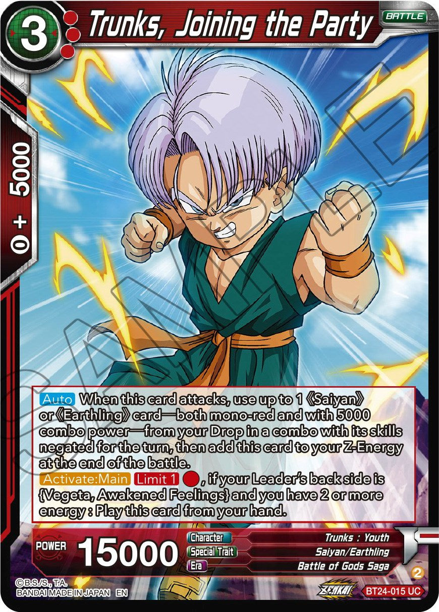 Trunks, Joining the Party (BT24-015) [Beyond Generations] | Event Horizon Hobbies CA