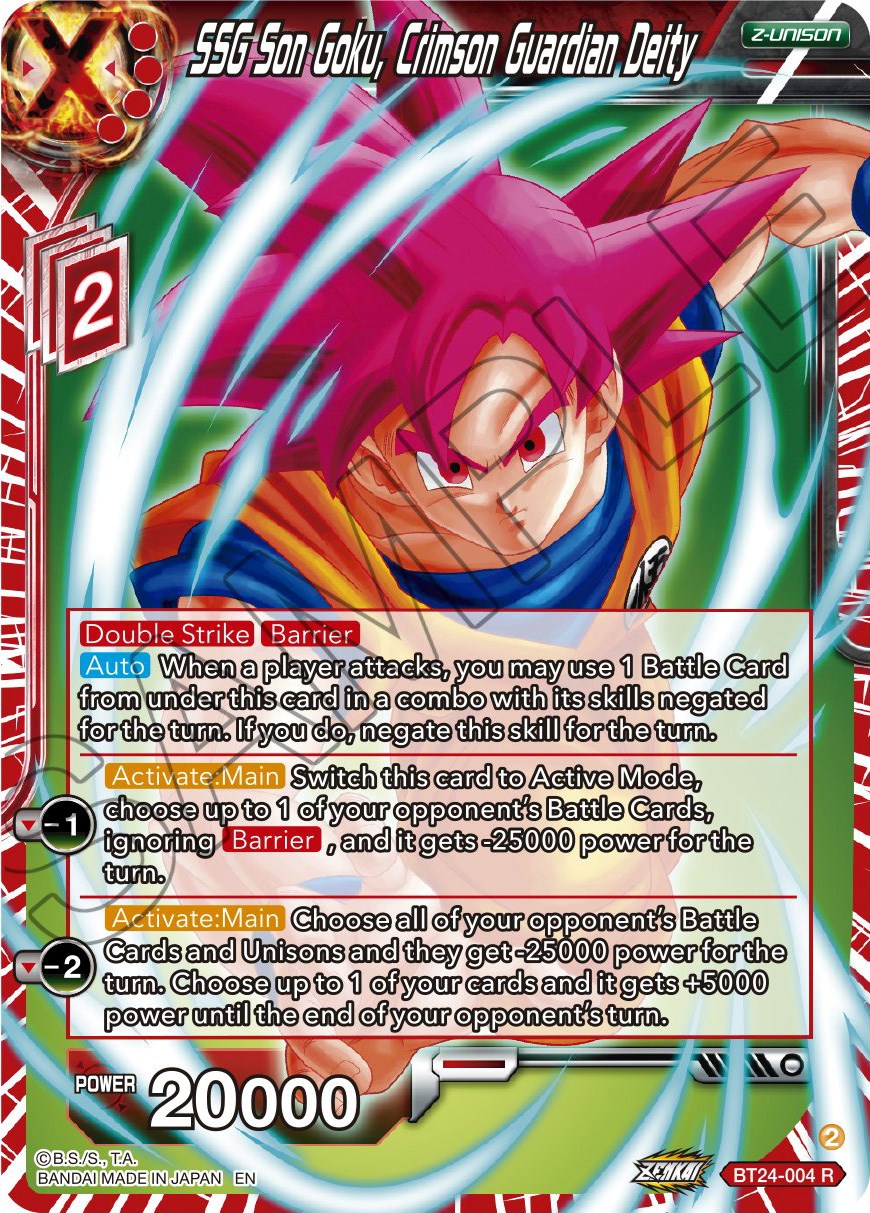 SSG Son Goku, Crimson Guardian Deity (BT24-004) [Beyond Generations] | Event Horizon Hobbies CA