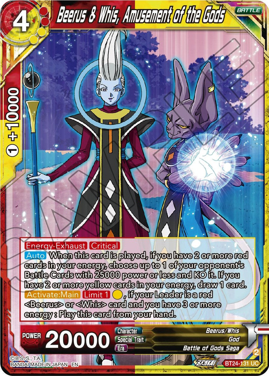 Beerus & Whis, Amusement of the Gods (BT24-131) [Beyond Generations] | Event Horizon Hobbies CA